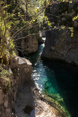 Fototapeta na wymiar natural pool in the Aragonese Pyrenees