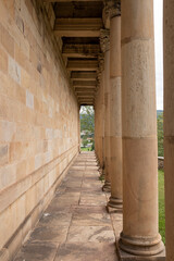 hermitage of columns in the village of las fraguas in the north of spain