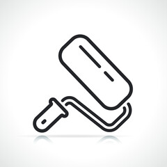 paint roller thin line icon