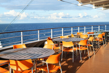 On the deck of a cruise ship