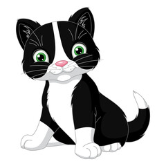 Cute cat cartoon vector illustration