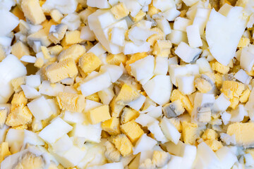 Diced boiled chicken eggs