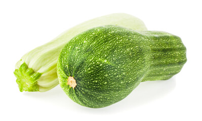 Zucchini isolated on white background.