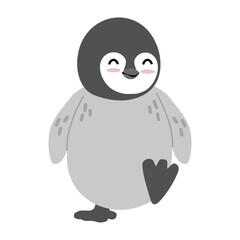 Happy cartoon penguin Character vector