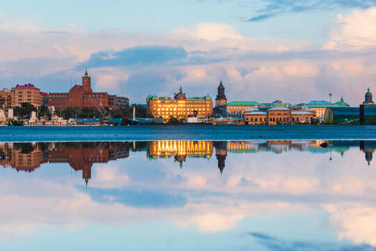 Reflections of Gothenburg city, Sweden.