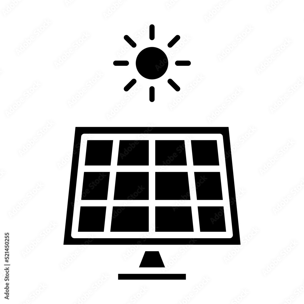 Poster Solar Panel Glyph Icon