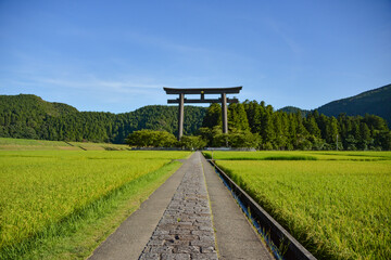 日本らしい風景、熊野古道、大鳥居