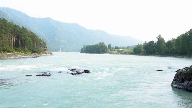 river in the Republic of Altai and Altai Krai Turquoise Katun