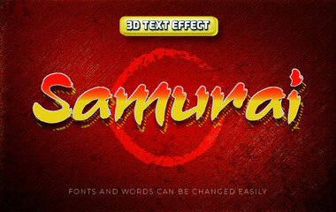 Samurai ninja 3d text effect style © afpriom