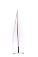 Rake garden tool isolated on whtie
