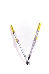 Telescope lobbers, garden tool isolated on whtie