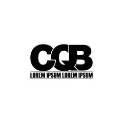 CQB letter monogram logo design vector