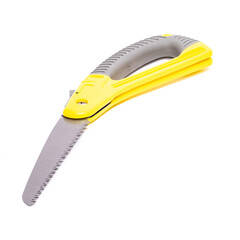 Pruning saw, garden tool isolated on whtie