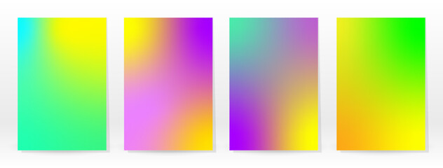 Minimal Poster. Pastel Soft. Rainbow Gradient Set.