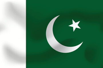 National flag of Pakistan. Realistic pictures flag