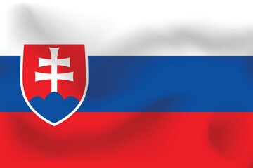 National flag of Slovakia. Realistic pictures flag