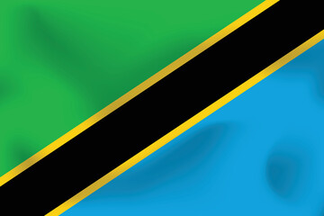 National flag of Tanzania. Realistic pictures flag