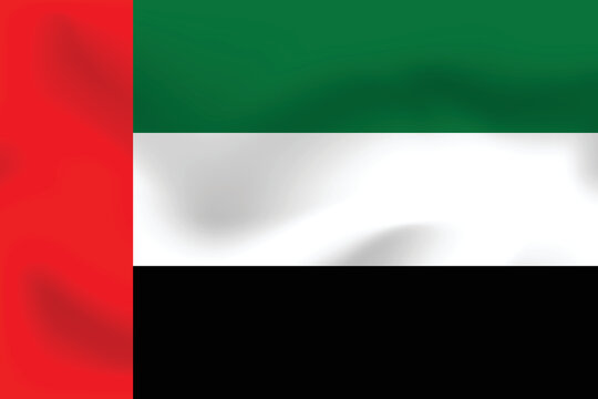 National flag of United Emirates Arab. Realistic pictures flag