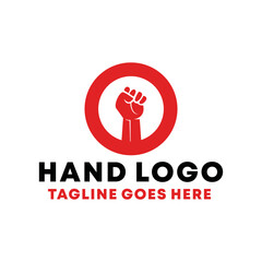 hand logo Design vector motivation emblem