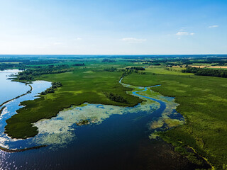 Along the edge of lake winneconnie in wisconsin
