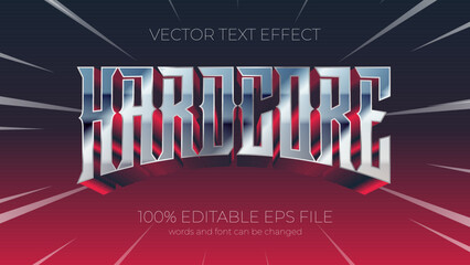 hardcore editable text effect style, EPS editable text effect - obrazy, fototapety, plakaty