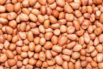 Peanut seed texture background.  Close up groundnuts wallpaper.
