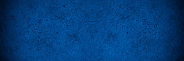 Fototapeta na wymiar Old wall pattern texture cement blue dark abstract blue color design are light with black gradient background.
