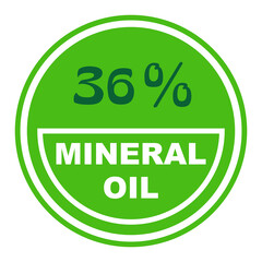 36% percentage mineral oil 