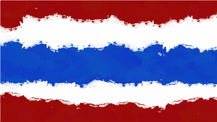 Thailand flag. watercolor concept. illustration vector.