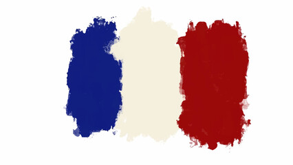 France flag. watercolor concept. illustration vector.