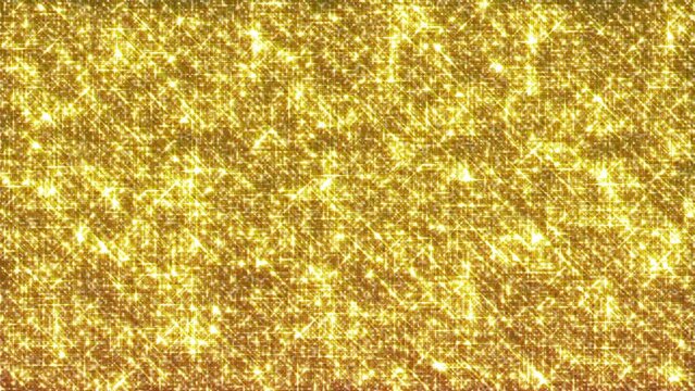 4k Golden Flash Lights. Looped Background