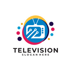 television logo vector design template