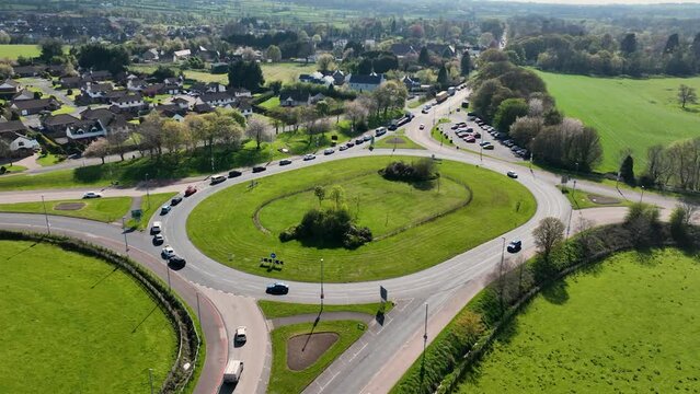 Aerial Video of St Patricks Chapel Crebilly Co Antrim Northern Ireland 