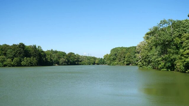 The nice lake of La Bretesche's castle. The 31st July 2022, Missillac, France.