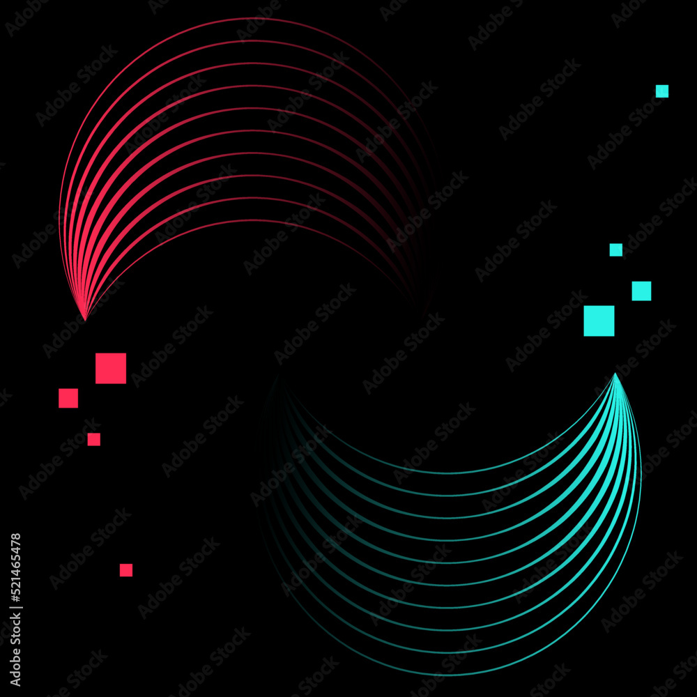 Aufkleber futuristic blue red gradient vector black background pattern. futuristic blue red gradient vector bl