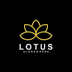 abstract lotus logo vector design template