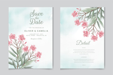 beautiful floral wreath wedding invitation card template