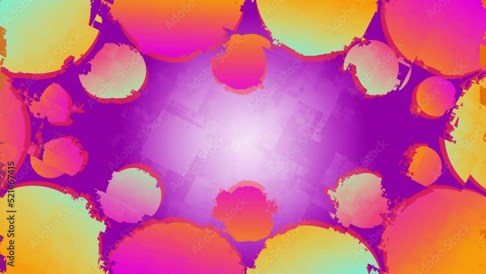 Poster 4k. abstract motion move glitch wiggle object circle.