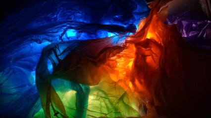 background. colorful plastic bag abstract background