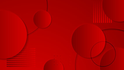 Abstract lines pattern technology on red gradients background