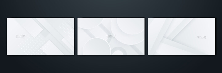 Naklejka premium Modern white abstract background
