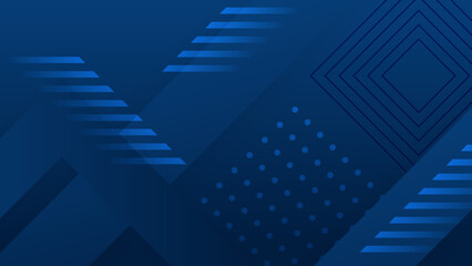 Modern professional blue vector abstract technology business background with lines and geometric shapes. Dark blue abstract background for business presentation, social media template, poster, and ads