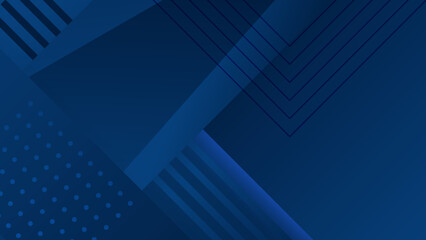 Modern professional blue vector abstract technology business background with lines and geometric shapes. Dark blue abstract background for business presentation, social media template, poster, and ads