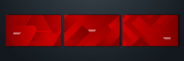 Abstract geometric red background