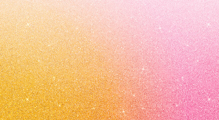 Gold orange pink gradient sparkling glitter shinny abstract texture background.
