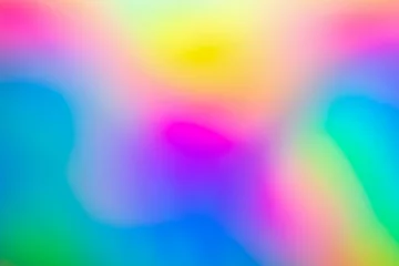 Foto op Canvas Abstract blur holographic rainbow foil iridescent background © Piman Khrutmuang