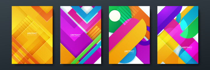 Colourful abstract background for poster, cover, brochure, presentation, annual report. Colorful geometric background, vector illustration. Modern wallpaper design for social media, idol poster.