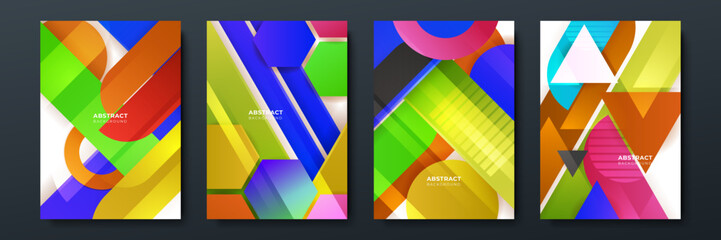 Colourful abstract background for poster, cover, brochure, presentation, annual report. Colorful geometric background, vector illustration. Modern wallpaper design for social media, idol poster.