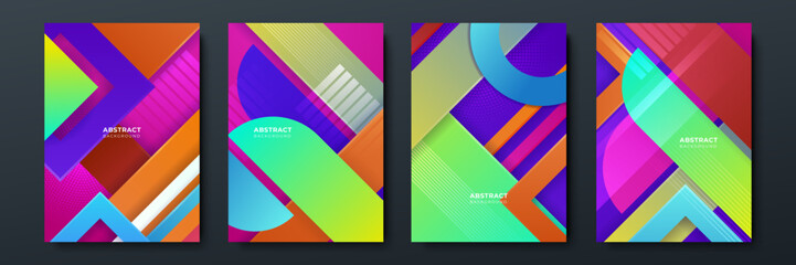 Colourful abstract background for poster, cover, brochure, presentation, annual report. Colorful geometric background, vector illustration. Modern wallpaper design for social media, idol poster.