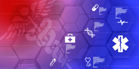 2D illustration medical structure background